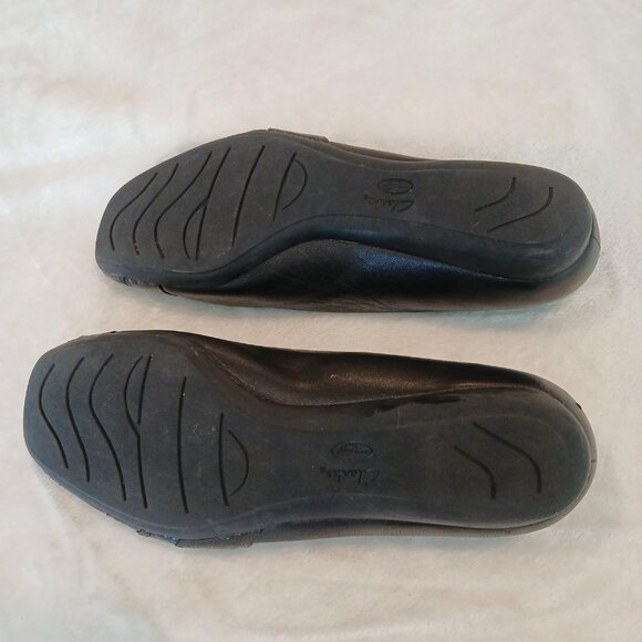 CLARKS ARTISAN LEATHER BLACK FLATS - Picture 5 of 6